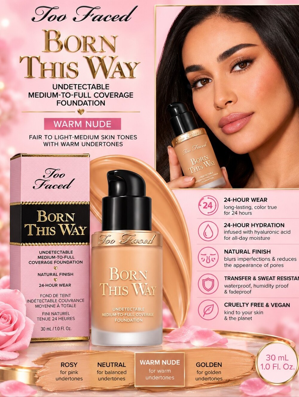 Too Faced Born This Way Foundation – Warm Nude